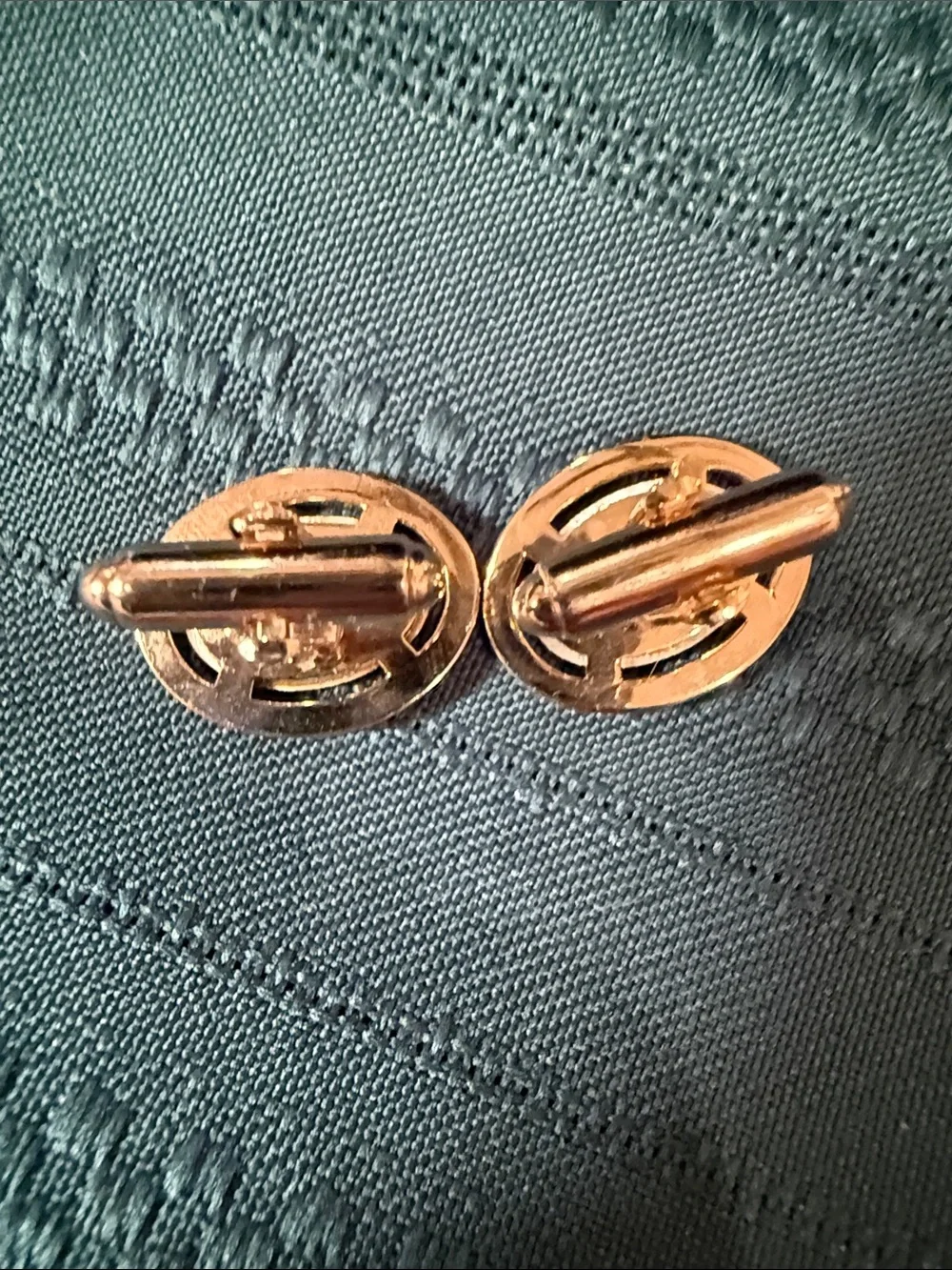 Monogram 'E' Gold-Tone Round Cufflinks